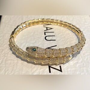 Luxury Green Eye Snake Bangle Bracelet